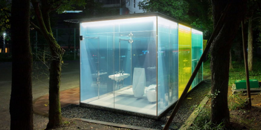 "Akıllı cam" lardan oluşan bu umumi tuvaletler parklara yerleştirilecek