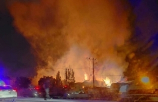 Gaziantep’te ahşap palet fabrikasındaki yangın...