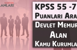 KPSS 55 -70 Puanları Arası Devlet Memuru Alan Kamu...