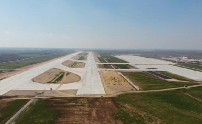 Çukurova Bölgesel Havalimanı havadan görüntülendi